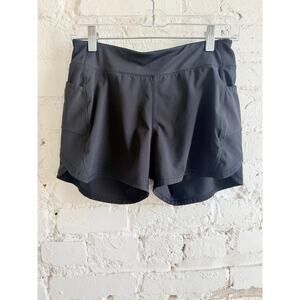 Athleta Girl Record Breaker 3” Running Shorts Black XL 14 Athletic Lined Pockets